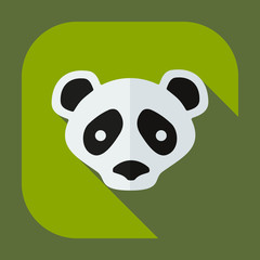 Flat modern design with shadow icons pandas