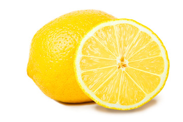 fresh lemon isolated over white