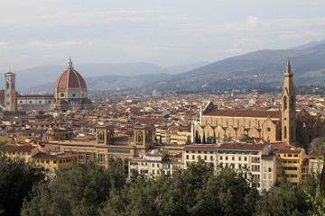 Fototapeta na wymiar View on Florence, Italy