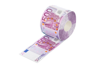 Roll of euro toilet paper