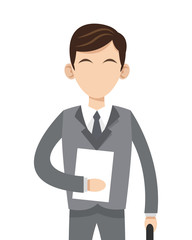 caucasian businessman icon