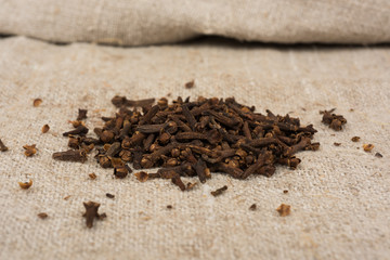 Freshly dryed clove spice