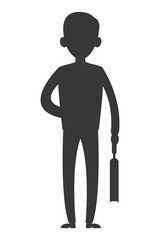 businessman black silhouette icon
