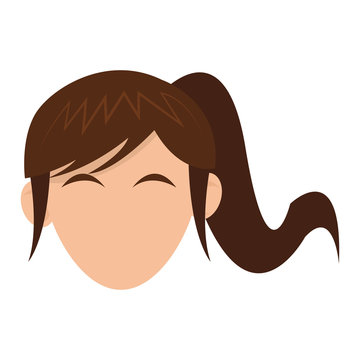 woman head with hair icon