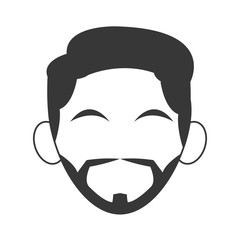 head of man with hair icon