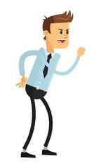 businessman in challlenging pose icon