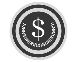 grey coin icon