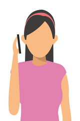 woman on the cellphone icon