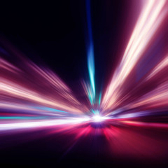 Abstract image of speed motion on the road.