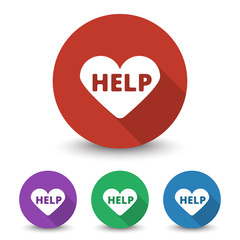 White Defibrillator  icon in different colors set