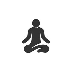Vector Yoga icon isolated on a white background