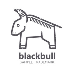Animal icon with bullock
