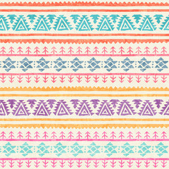 Tribal seamless pattern with archaic geometric ornament