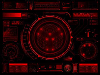 Fototapeta premium Futuristic touch screen user interface HUD