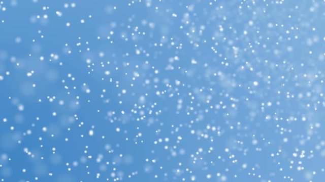Bright abstract particle loop motion background dot going in and out of focus
