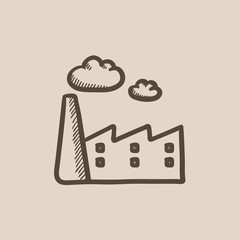 Factory sketch icon.