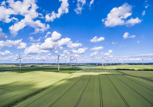 Wind Farm HDR Aerial View