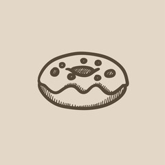 Doughnut sketch icon.