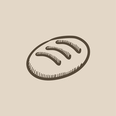 Loaf sketch icon.