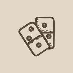 Domino sketch icon.