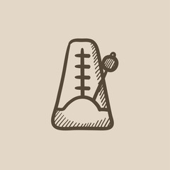 Metronome sketch icon.