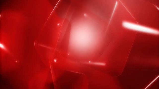 Background of red rotating cubes
