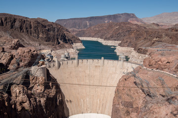 Hoover Dam from the Mike O'Callaghan&ndash;Pat Tillman Memorial Bridge