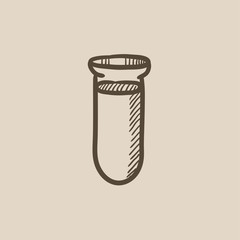 Test tube sketch icon.