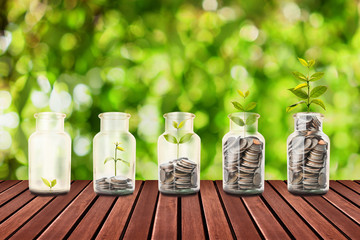 Saving money concept