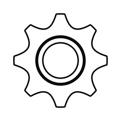 white construction screw front view over isolated background, vector illustration 