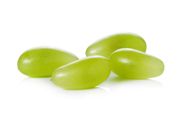 green grapes isolated on the white background