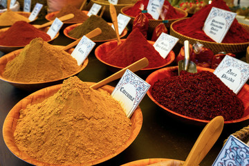 Multi-colored tasty spices.