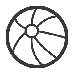 Obraz premium black and white beach ball over isolated background, vector illustration 