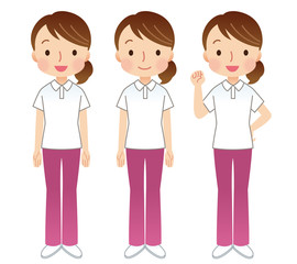 女性スタッフ　表情セット