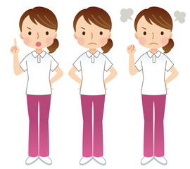 女性スタッフ　表情セット