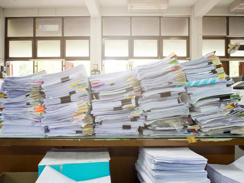 Business concept, Stack of business papers, Business paper on office desk