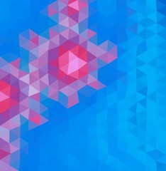 Colored polygonal background consist of triangles. Triangular design
