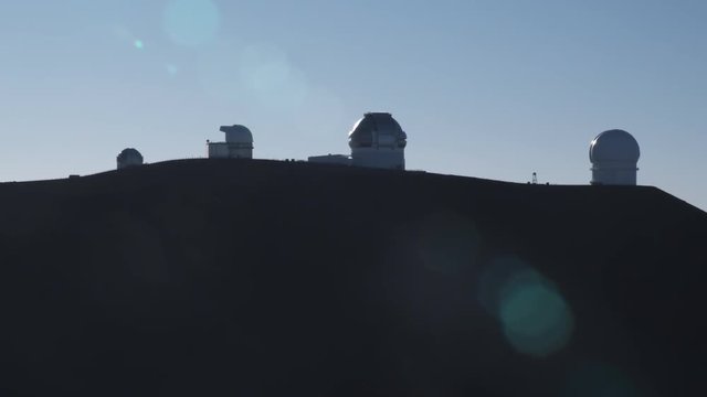 Mauna Loa Observatory with lens flares. Shot in 2010.