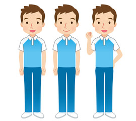 男性スタッフ　表情セット