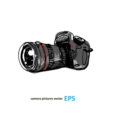 Camera photography vector illustration.