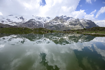 Mountain Reflection in alpine lake