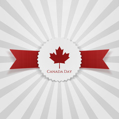 Canada Day greeting realistic Badge