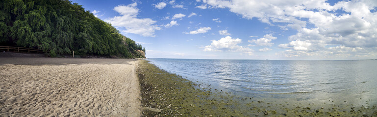 Obraz premium Panorama of Baltic sea, cliff - Poland, Gdynia Orlowo