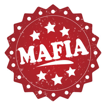 mafia grunge stamp on white background
