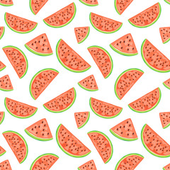 Seamless wallpaper with watermelon