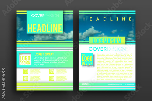 "Vector Brochure design Layout template,, Front page and back page ...
