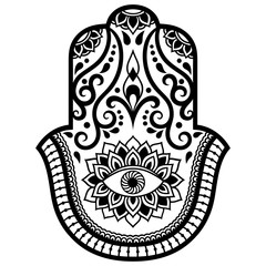 Vector hamsa hand drawn symbol
