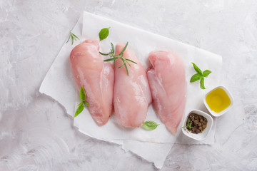 Raw chicken breast