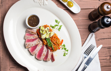 Red tuna decorated