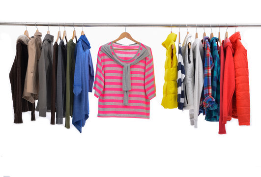 colorful shirt,clothes on a hanger